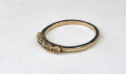 14K Gold 2mm Opal Band Ring Size 6.75 Stackable New JR1840