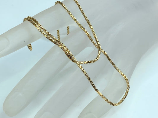 Art Deco 18K yellow gold Fanny link chain 18" 8.5g JR0063