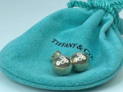 Tiffany & Co. Hard Wear Sterling Silver Ball Stud Earrings w/bag JR576