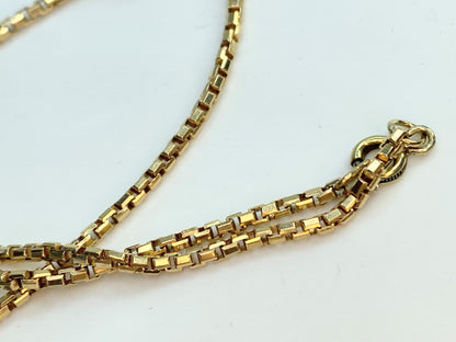 Art Deco 18K yellow gold Fanny link chain 18" 8.5g JR0063