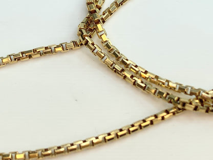 Art Deco 18K yellow gold Fanny link chain 18" 8.5g JR0063