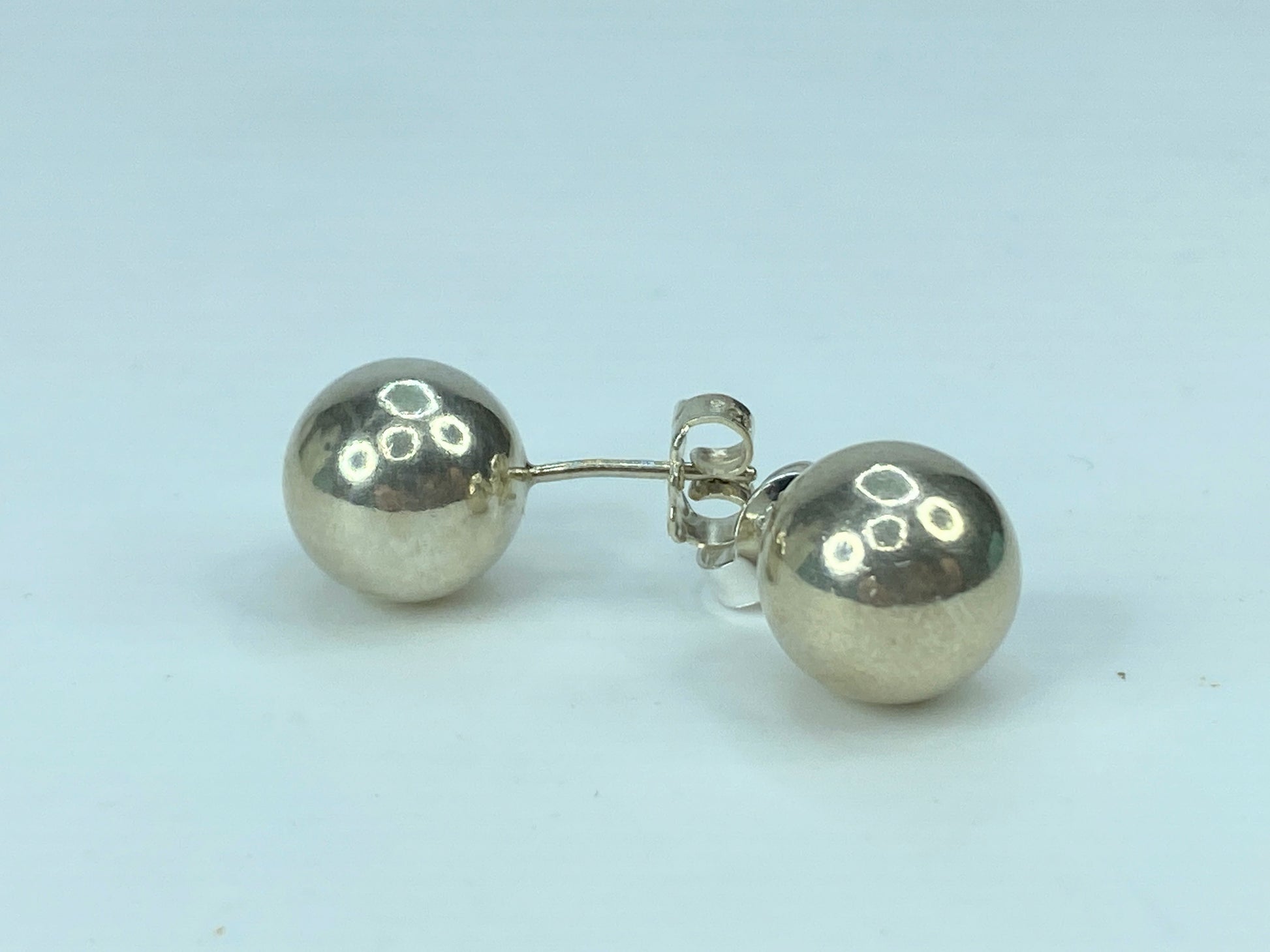 Tiffany & Co. Hard Wear Sterling Silver Ball Stud Earrings w/bag JR576