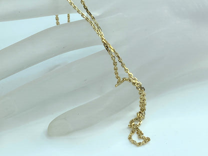 c1930s 14K yellow gold anchor Cable ring choker or child necklace 6.1g JR0064