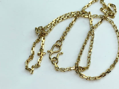 c1930s 14K yellow gold anchor Cable ring choker or child necklace 6.1g JR0064