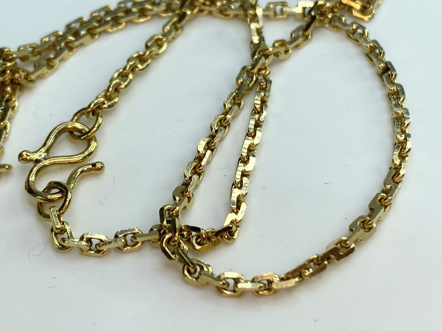 c1930s 14K yellow gold anchor Cable ring choker or child necklace 6.1g JR0064