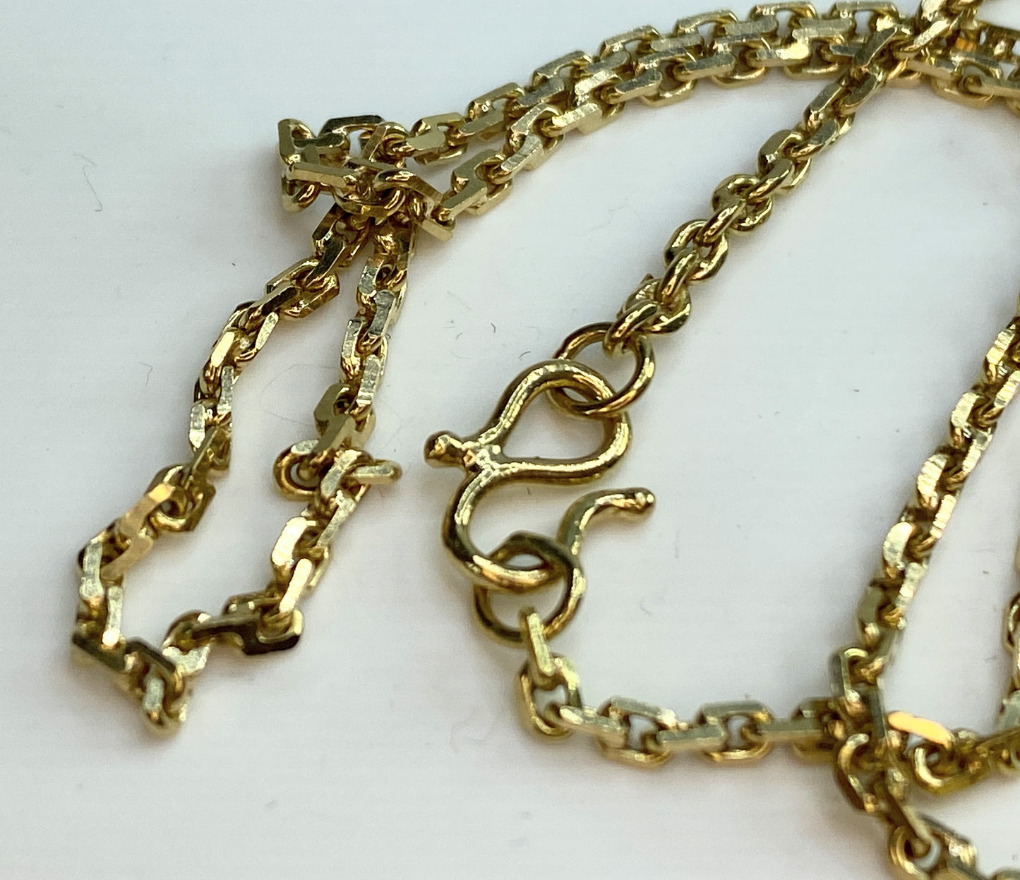 c1930s 14K yellow gold anchor Cable ring choker or child necklace 6.1g JR0064