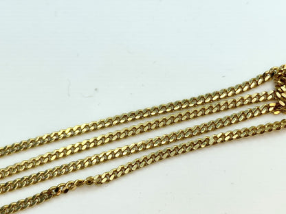 Classic c1930s 18k yellow gold 1.6mm Curb link necklace 3.7g 13.5" JR0066