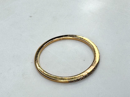 14K Rose Gold Diamond Half Eternity Stackable Band Ring 0.07 CTW Size 7 JR1846