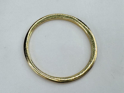 14K Yellow Gold 0.07ct Diamond Half Circle Stackable Ring Size 8 JR1847