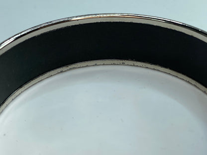 Hermès Enamel 'Torana' Wide Bangle Bracelet Black 65 GS179