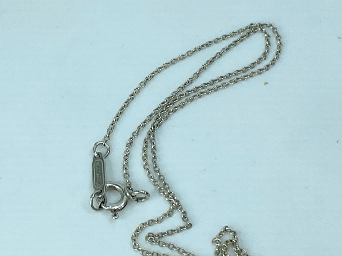 Tiffany & Co Silver 925 Gehry Orchid Necklace 1.75" Pendant necklace 16" JR582
