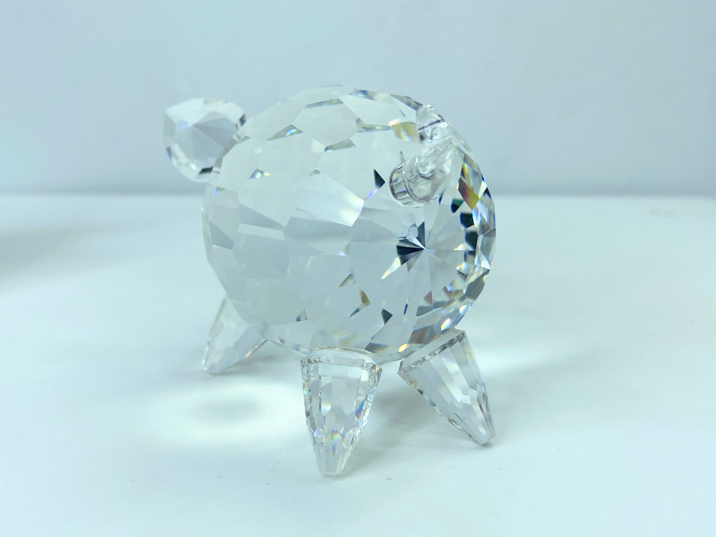 Swarovski Silver Crystal Pig Figurine w/Black Eyes large Size COA mirror S72