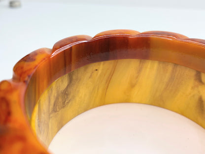 Bakelite Mississippi Swamp Butterscotch and Brown Marble bangles 82.5g