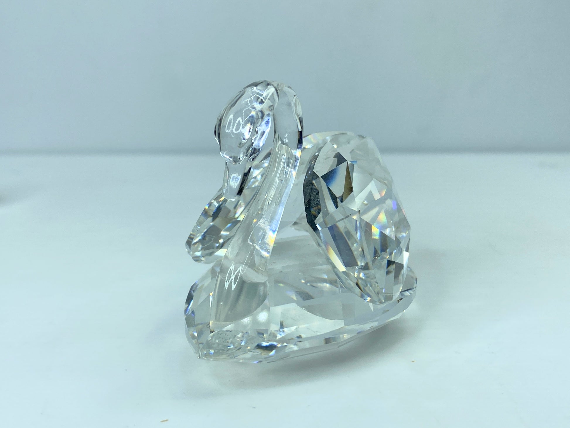 Swarovski Crystal Swan Beauties by the Lake Retired large 2 3/4" COA Mirror S84