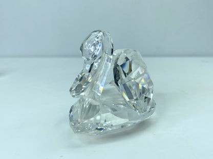 Swarovski Crystal Swan Beauties by the Lake Retired large 2 3/4" COA Mirror S84