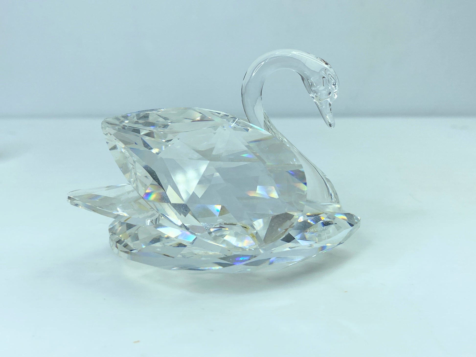 Swarovski Crystal Swan Beauties by the Lake Retired large 2 3/4" COA Mirror S84