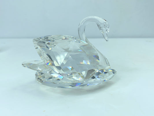 Swarovski Crystal Swan Beauties by the Lake Retired large 2 3/4" COA Mirror S84