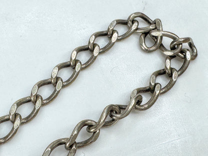 British Sterling Silver Curb Link Bracelet with Heart Padlock Clasp 7.5" JR1863