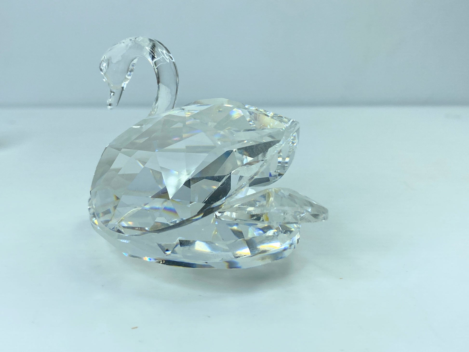 Swarovski Crystal Swan Beauties by the Lake Retired large 2 3/4" COA Mirror S84