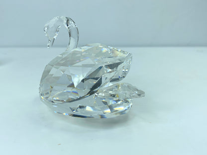 Swarovski Crystal Swan Beauties by the Lake Retired large 2 3/4" COA Mirror S84