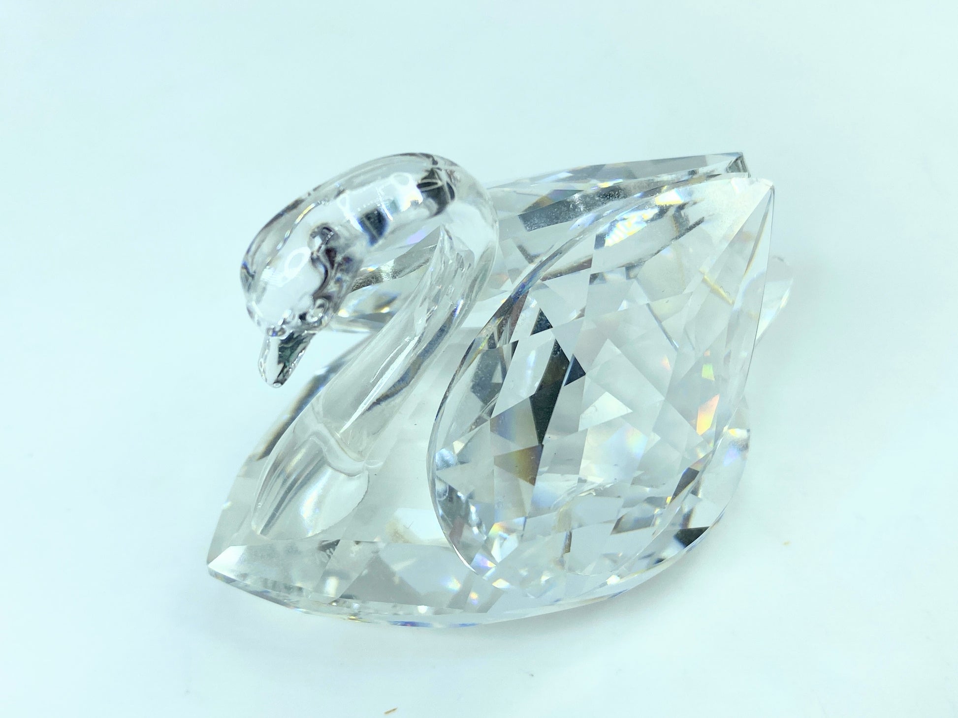 Swarovski Crystal Swan Beauties by the Lake Retired large 2 3/4" COA Mirror S84
