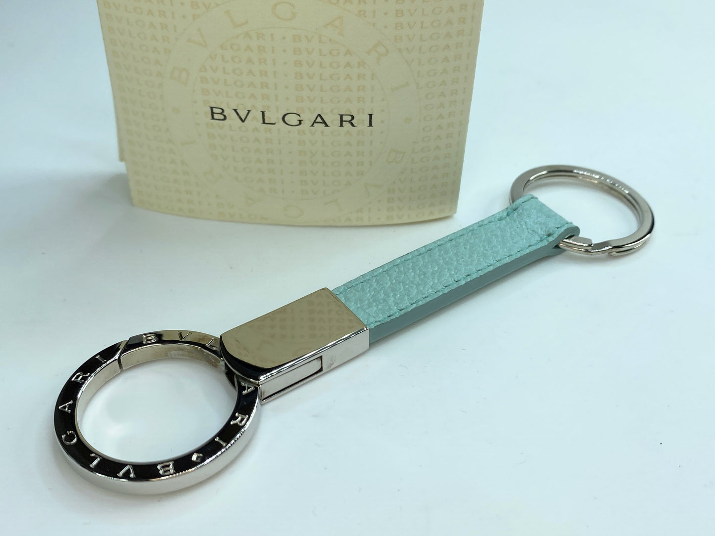 Bvlgari BB Man Orion Turquoise leather Men key Holder 5 1/4" GS180