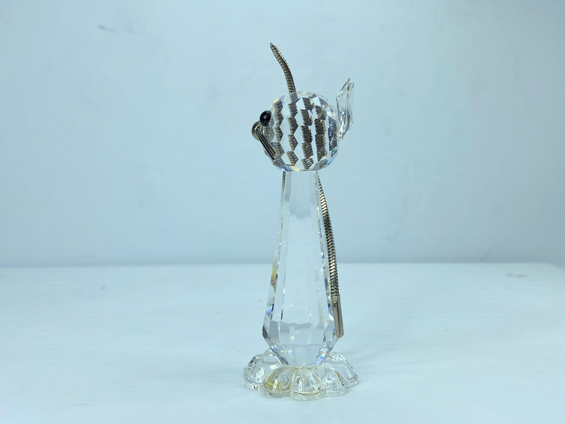 Swarovski Crystal Standing Cat 183274 Wire Whiskers & Tail Retired Figurine S77