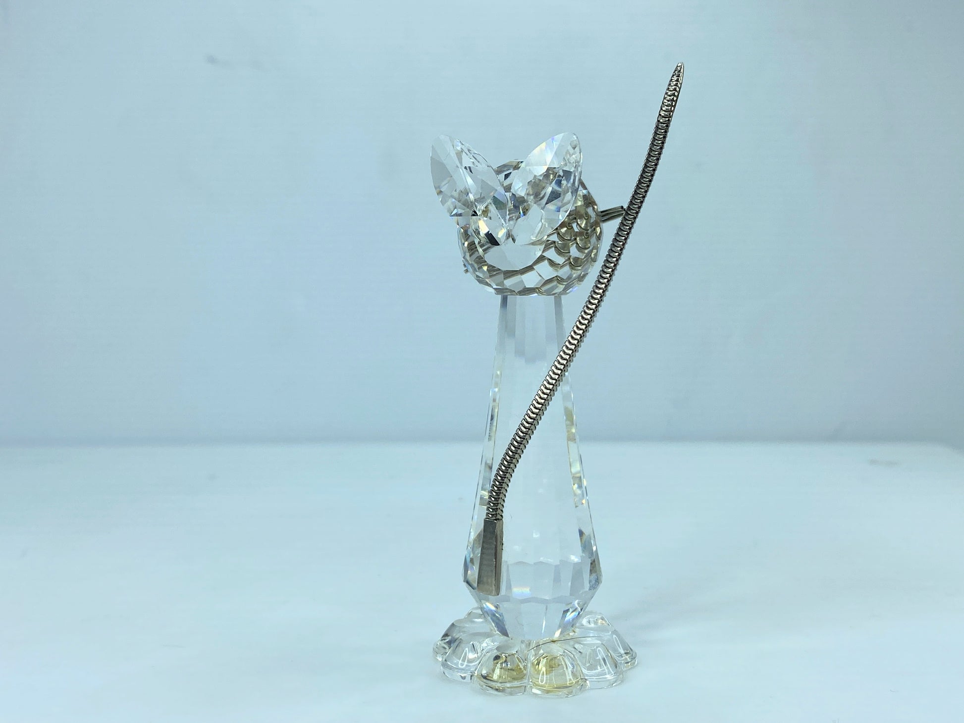 Swarovski Crystal Standing Cat 183274 Wire Whiskers & Tail Retired Figurine S77