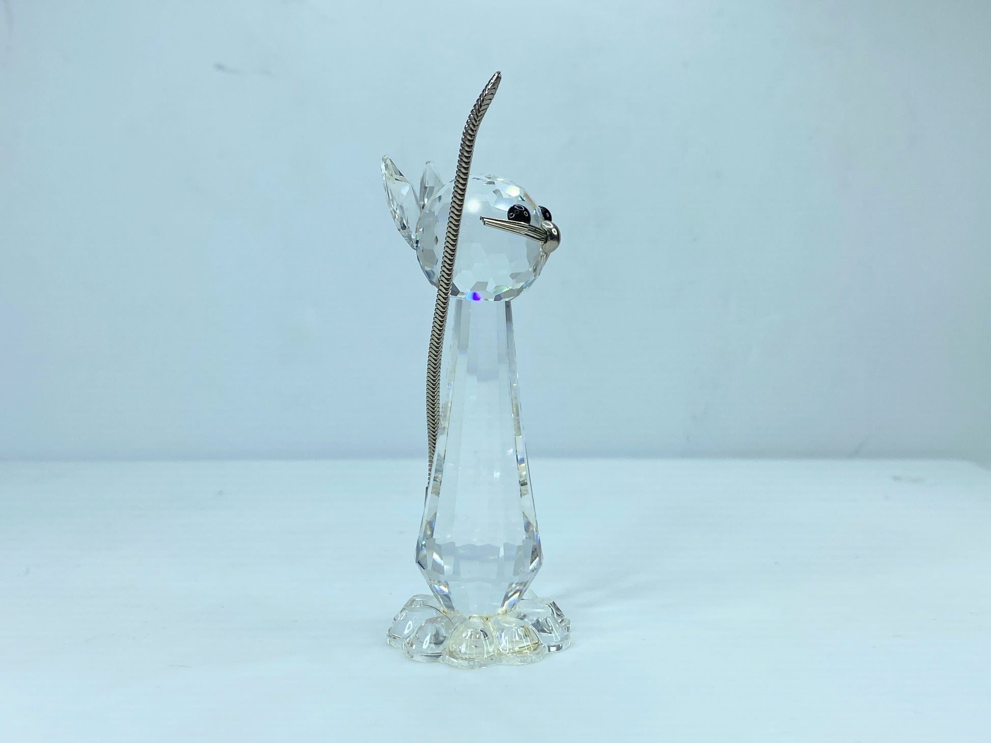Swarovski Crystal Standing Cat 183274 Wire Whiskers & Tail Retired Figurine S77