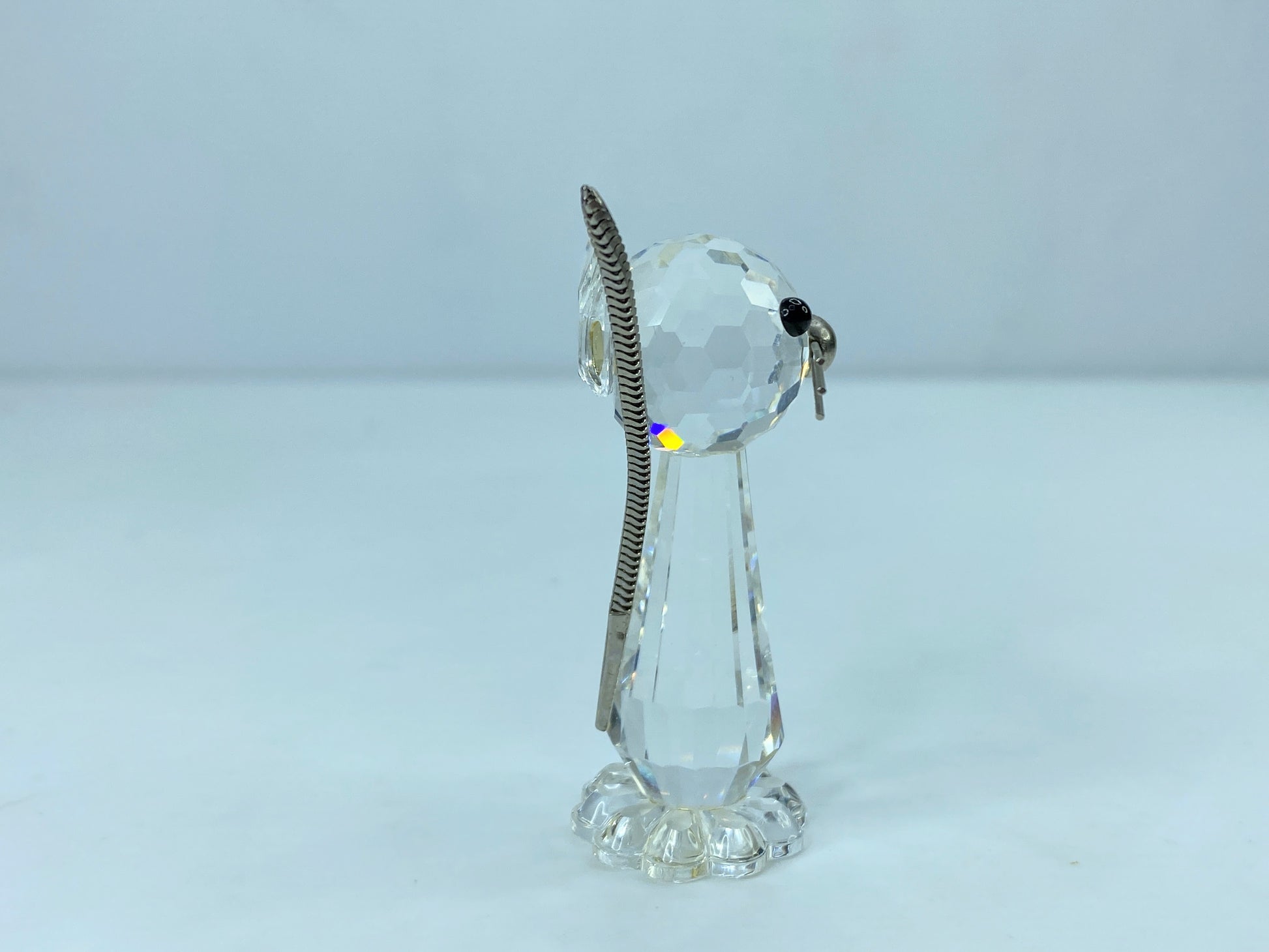 Swarovski Cat With metal Tails Whiskers 3"H Large 7634NR70 COA Mirror S85
