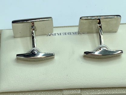 Vintage Burberry Cufflinks. Signed. Rare. Nova Check Pattern original box GS195