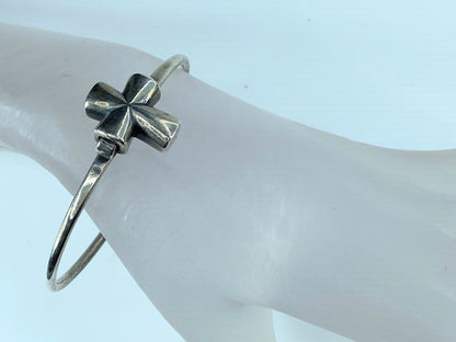 James Avery Retired Sterling Silver St Teresa Cross Hook On Bracelet