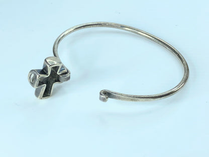 James Avery Retired Sterling Silver St Teresa Cross Hook On Bracelet