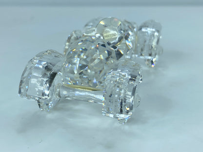 Swarovski Silver Crystal Figurine, Old Timer Vintage Car COA, display mirror S86