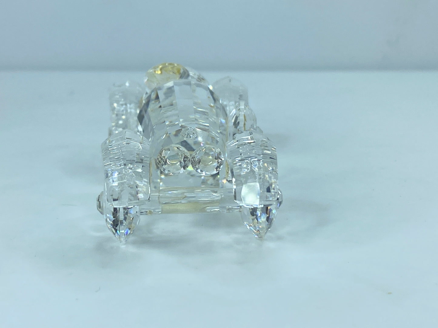Swarovski Silver Crystal Figurine, Old Timer Vintage Car COA, display mirror S86