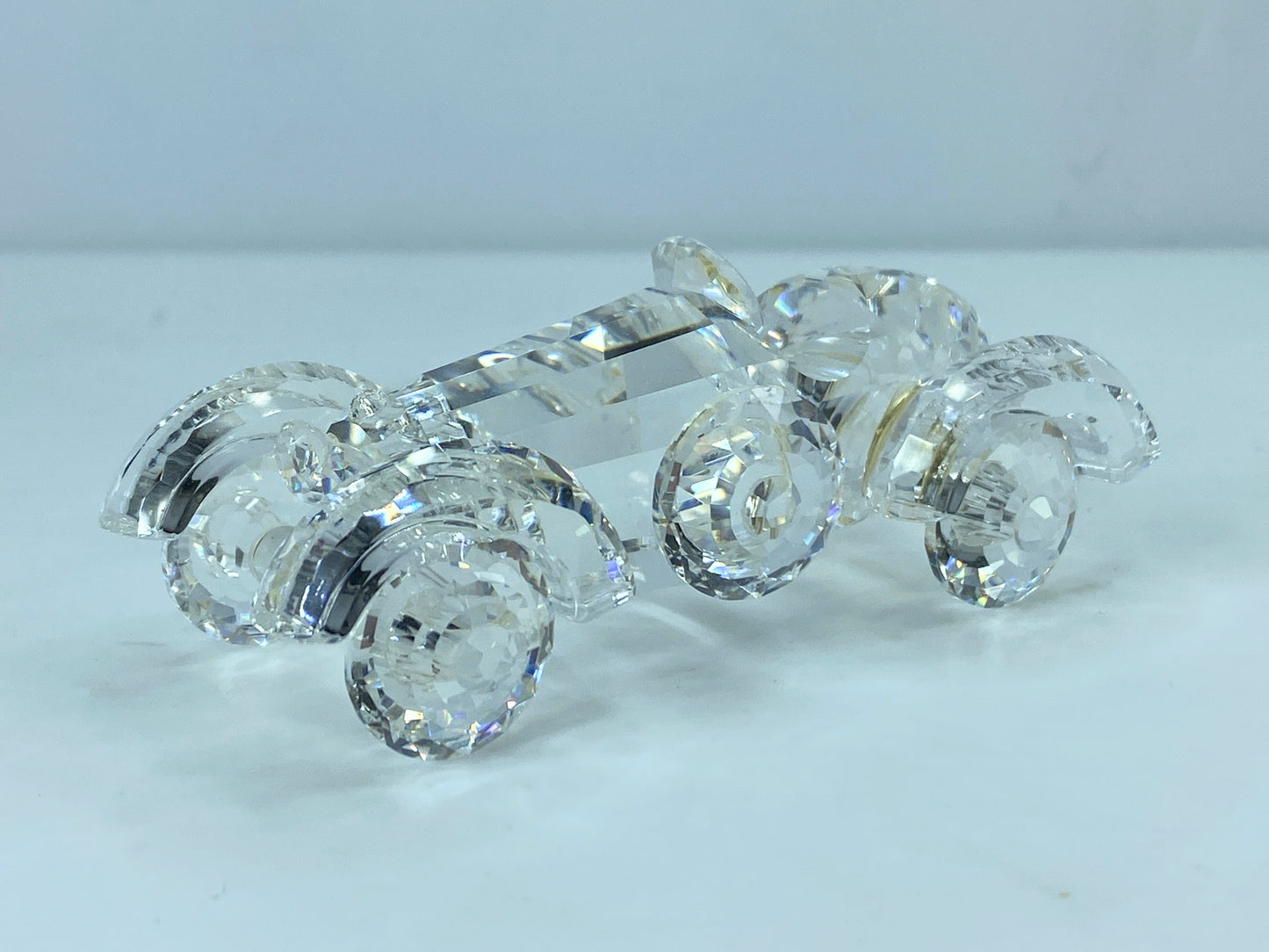 Swarovski Silver Crystal Figurine, Old Timer Vintage Car COA, display mirror S86
