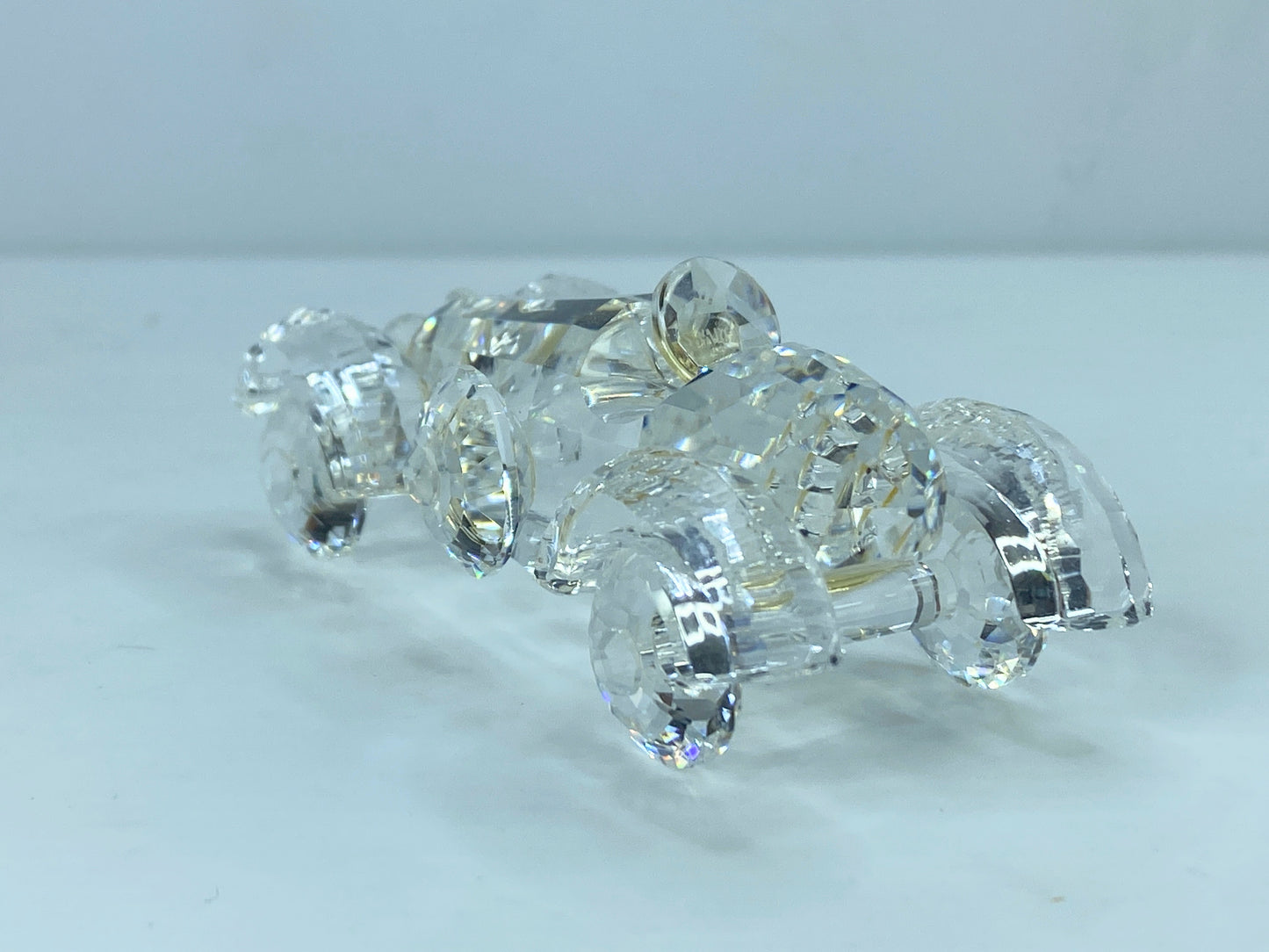 Swarovski Silver Crystal Figurine, Old Timer Vintage Car COA, display mirror S86