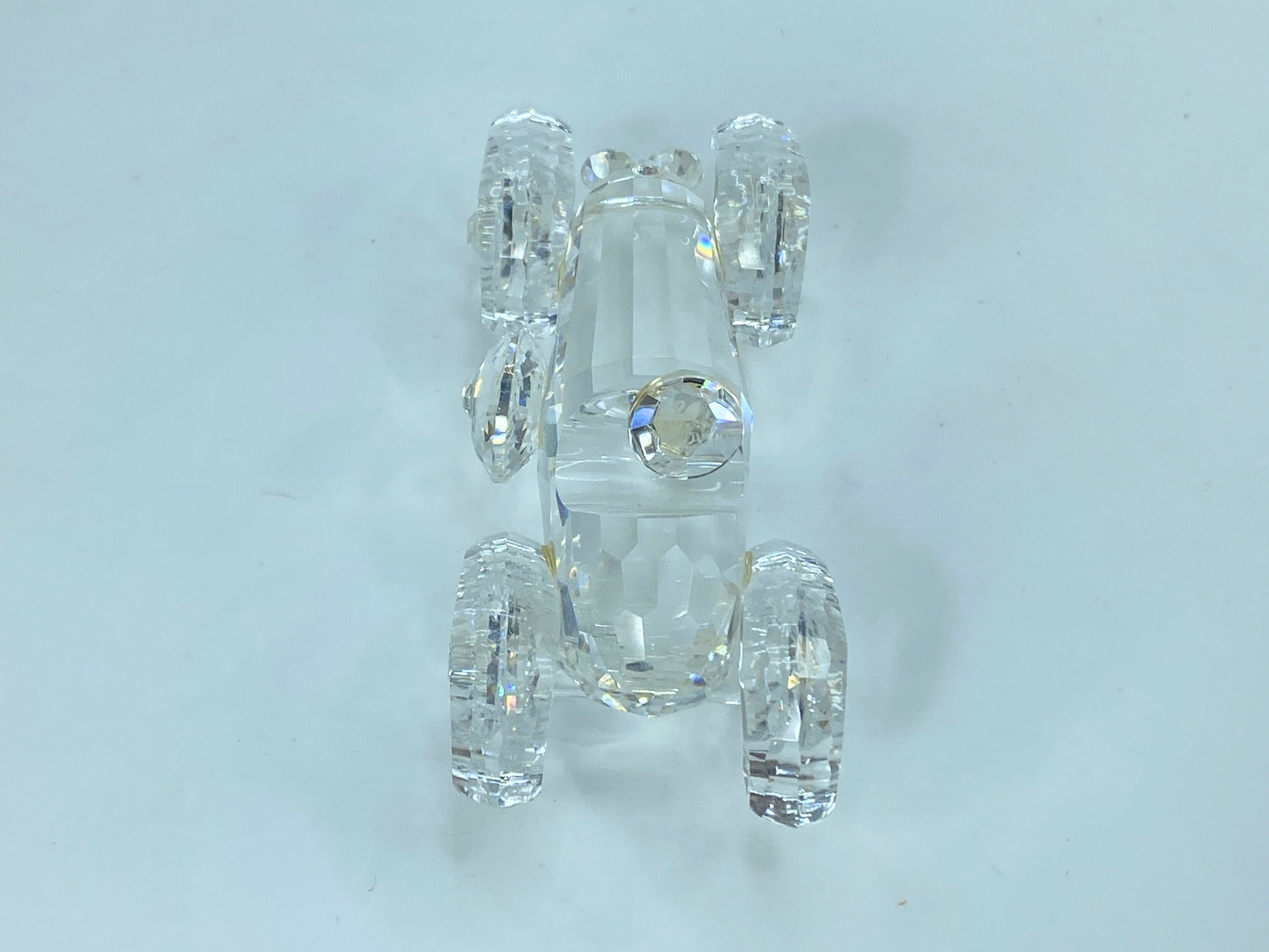 Swarovski Silver Crystal Figurine, Old Timer Vintage Car COA, display mirror S86