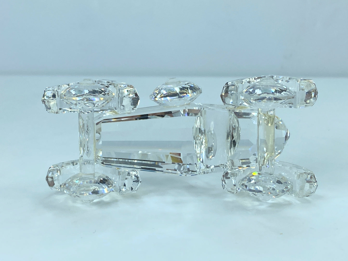 Swarovski Silver Crystal Figurine, Old Timer Vintage Car COA, display mirror S86