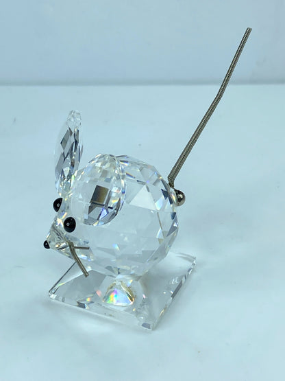 Swarovski Crystal Animals large mouse metal whiskers & tail 2.5" Mirror COA S87