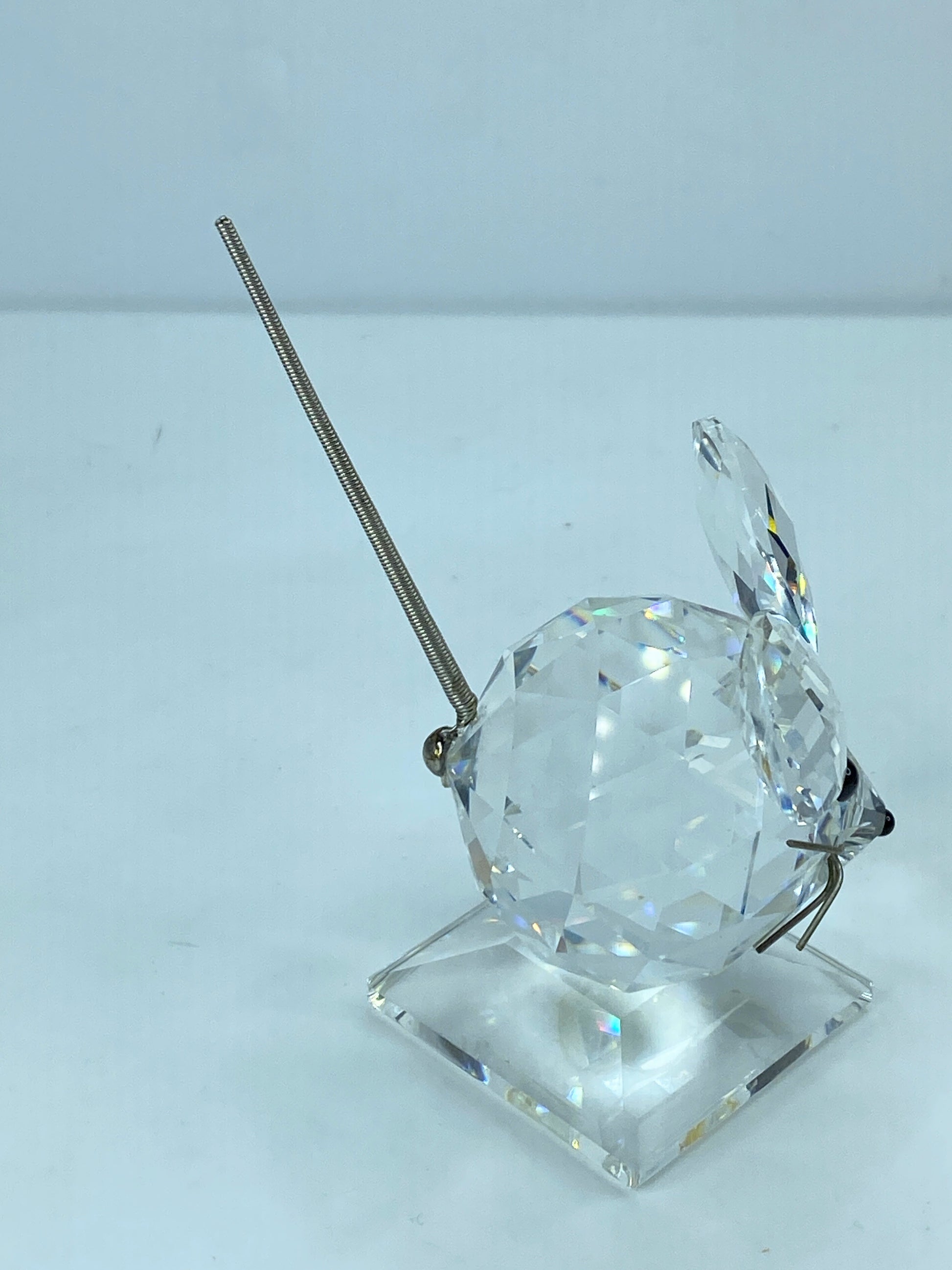 Swarovski Crystal Animals large mouse metal whiskers & tail 2.5" Mirror COA S87