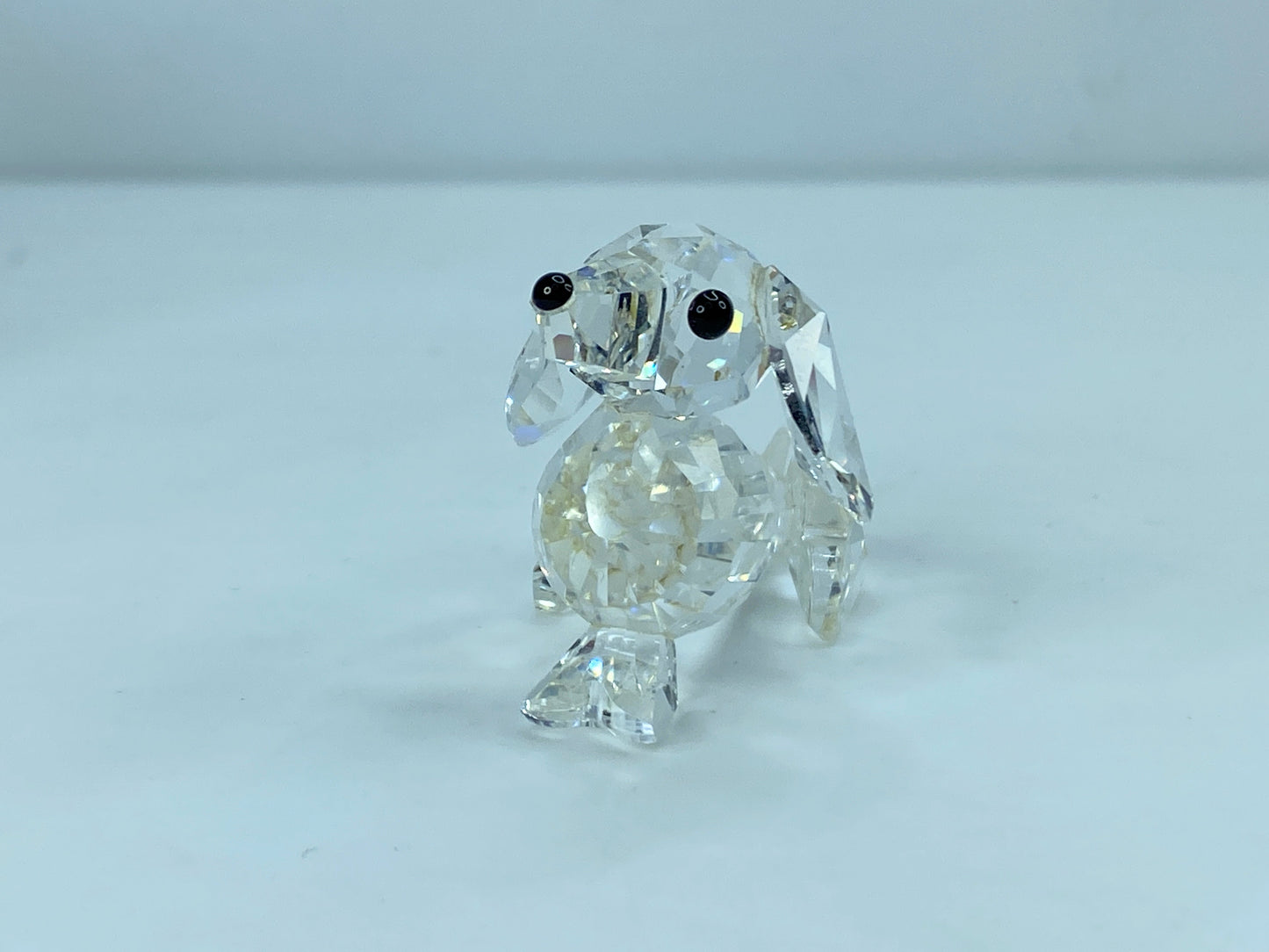 Swarovski Crystal Dachshund w/Frosted Tail Austria Made MIrror COA S88