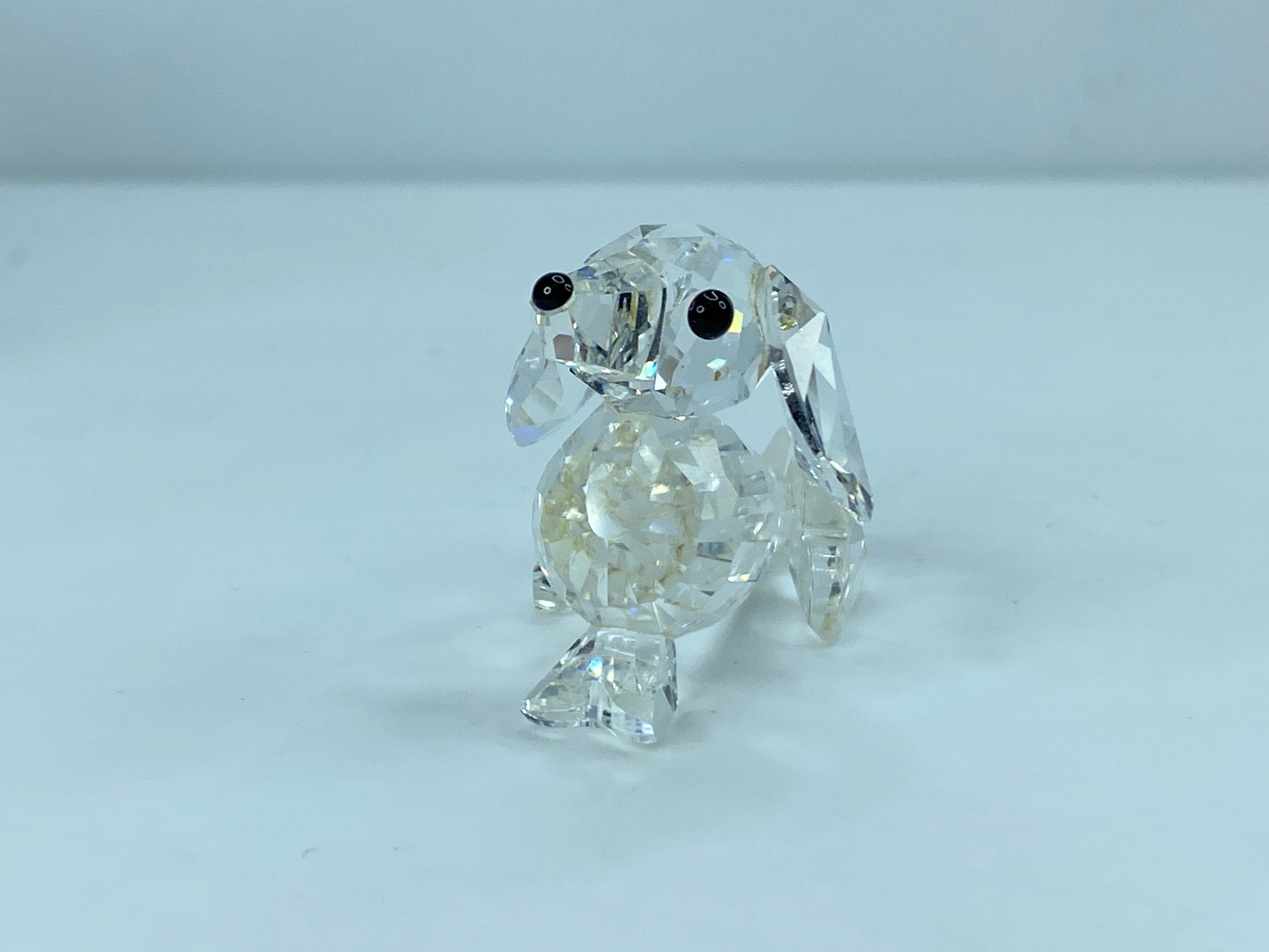 Swarovski Crystal Dachshund w/Frosted Tail Austria Made MIrror COA S88