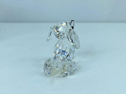 Swarovski Crystal Dachshund w/Frosted Tail Austria Made MIrror COA S88