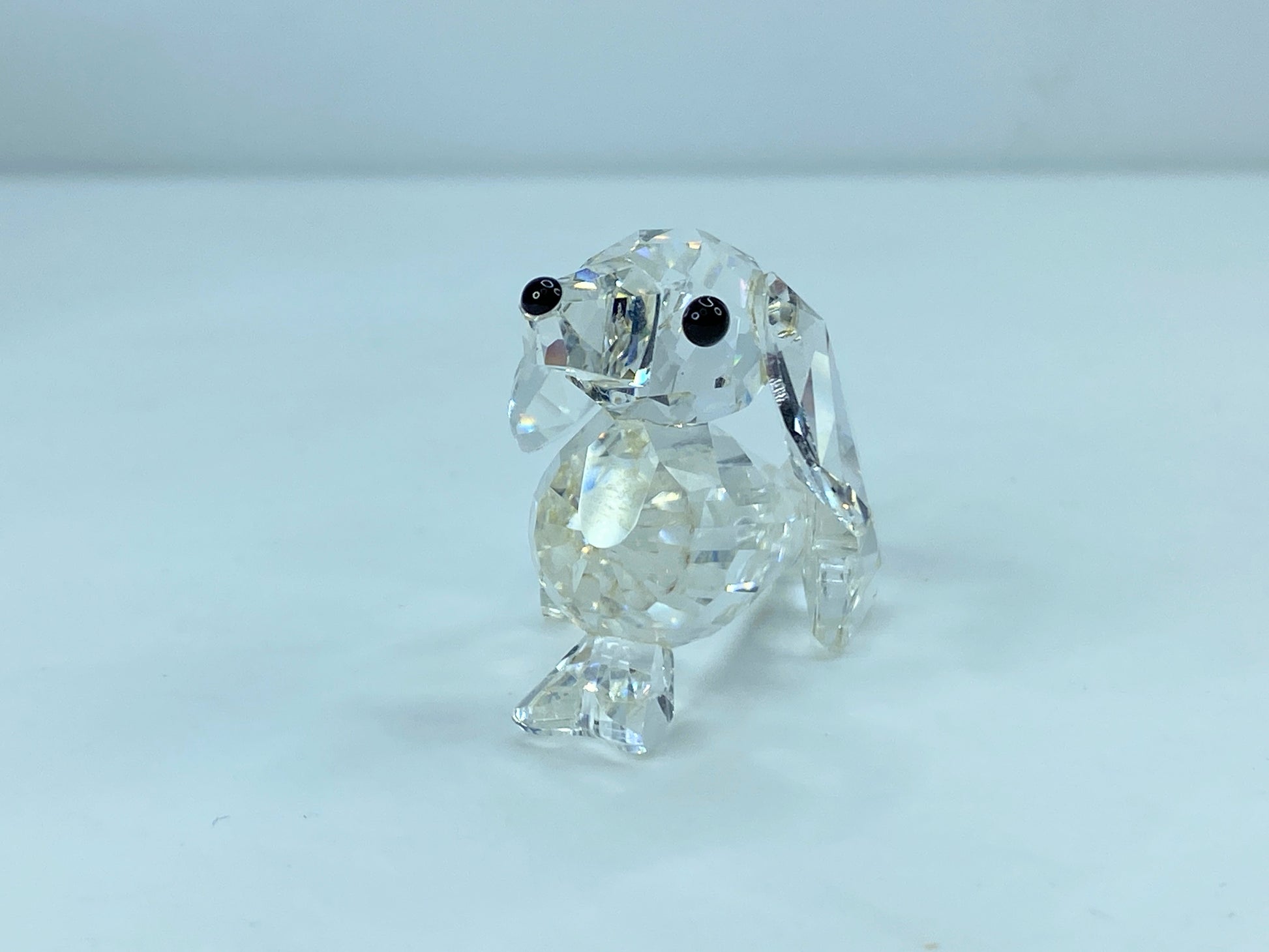 Swarovski Crystal Dachshund w/Frosted Tail Austria Made MIrror COA S88