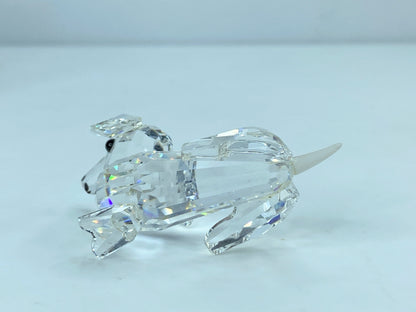Swarovski Crystal Dachshund w/Frosted Tail Austria Made MIrror COA S88