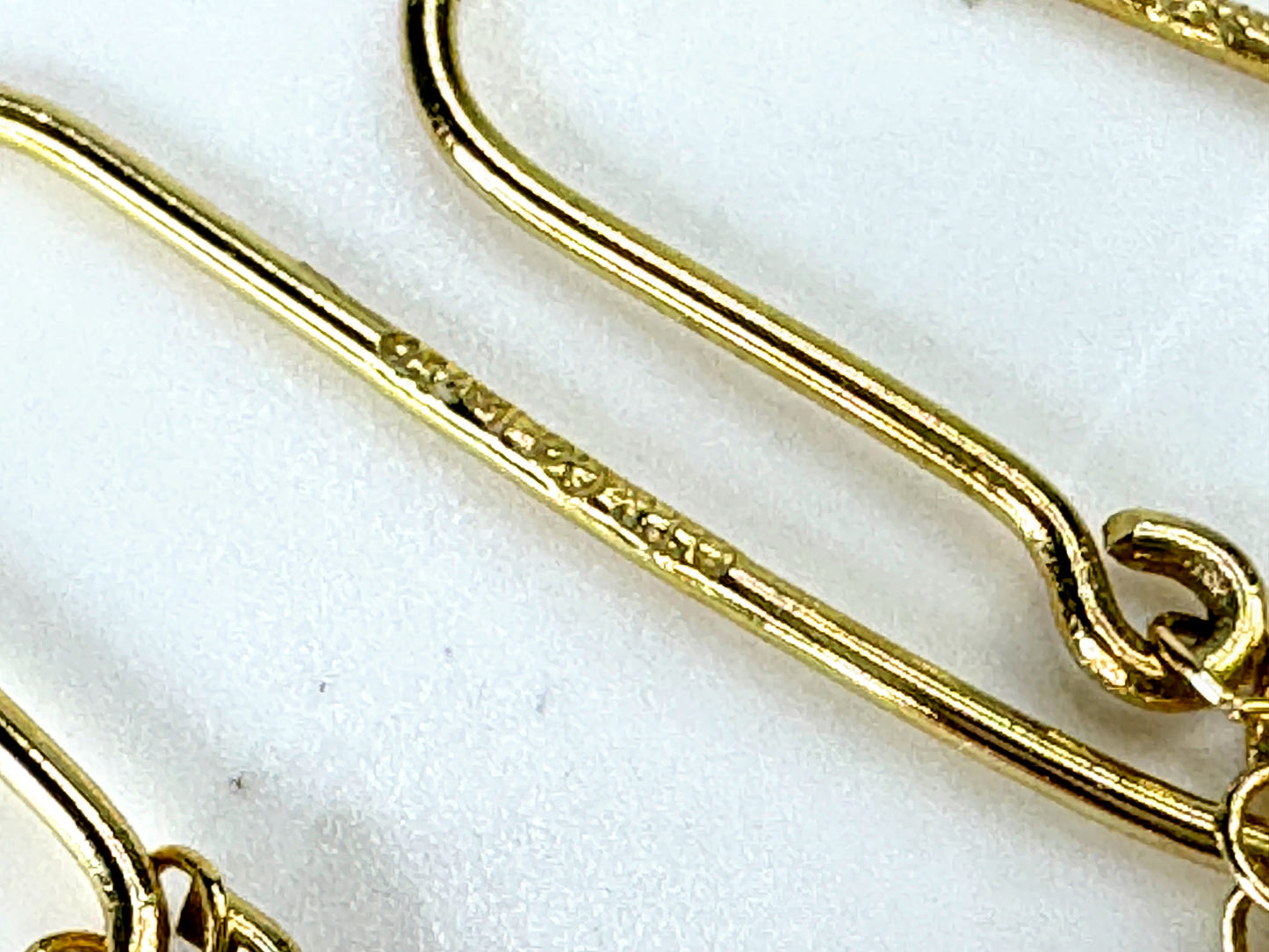 Vintage Tiffany Elsa Peretti mesh fringe pearl earrings 18K gold  1 7/8" JR1874