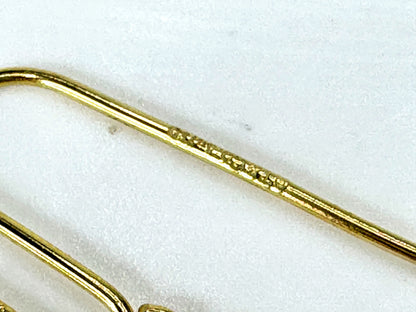 Vintage Tiffany Elsa Peretti mesh fringe pearl earrings 18K gold  1 7/8" JR1874