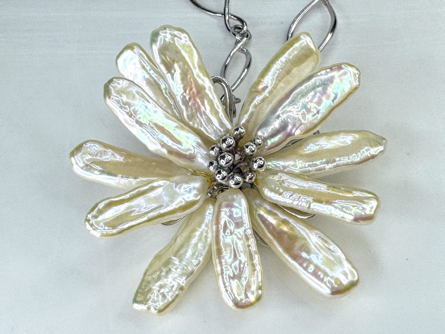 Iridesse by Tiffany & Co Biwa Pearl Flower Sterling Silver Necklace 33.7g JR1875