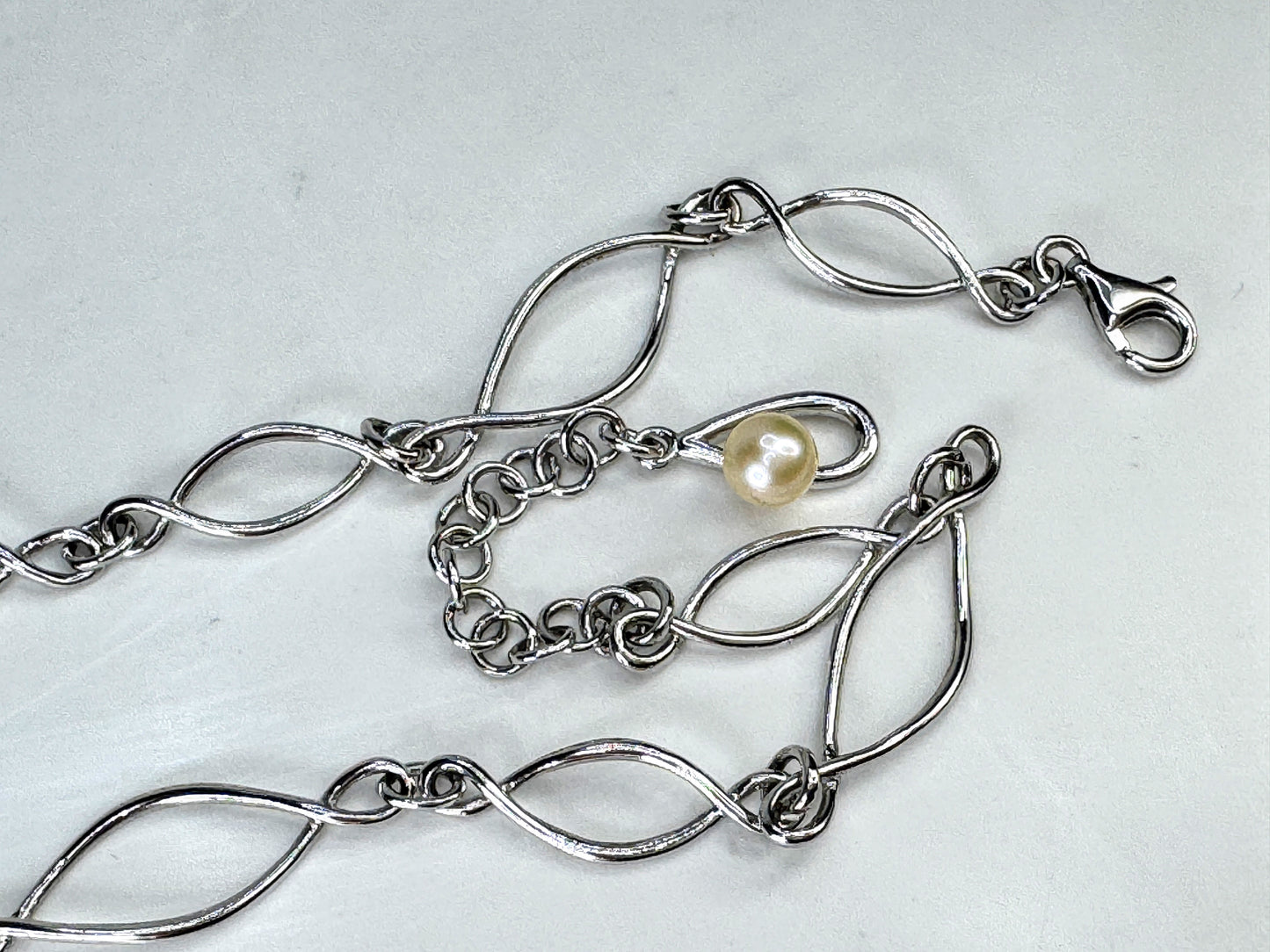 Iridesse by Tiffany & Co Biwa Pearl Flower Sterling Silver Necklace 33.7g JR1875